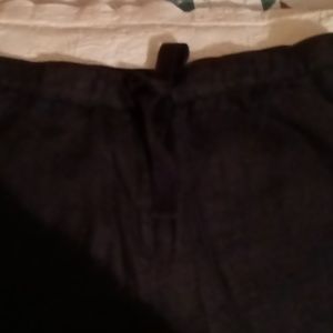 J. Jill Linen High Rise Paperbag Black Shorts Size 16  14